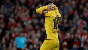 Lionel Messi en lamento ante Athletic de Bilbao