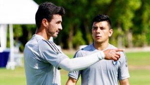 Oswaldo Alanís durante un entrenamiento con San Jose