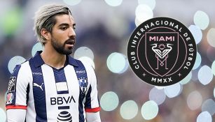 Rodolfo Pizarro en un partido con Rayados 