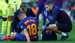 Jordi Alba se lesionó en el juego del Barcelona ante Getafe