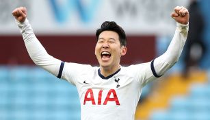 Min celebra el gol del triunfo contra Aston Villa