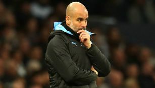 Guardiola, en el banquillo del City