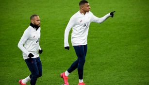 Neymar y Mbappé entrenando en Dortmund, Alemania 