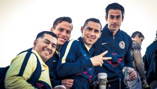 Jugadores del América antes de viajar a Guatemala