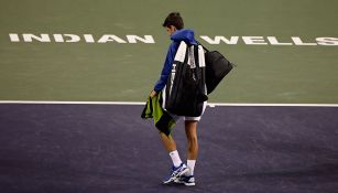 Novak Djokovic durante un partido de Indian Wells