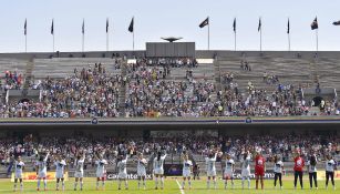 Jugadoras de Pumas Femenil en Ciudad Universitaria