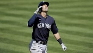 Tyler Wade durante un partido con los Yankees