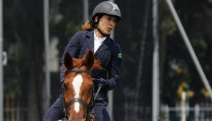 Mariana Arceo en la prueba ecuestre del Pentatlón  