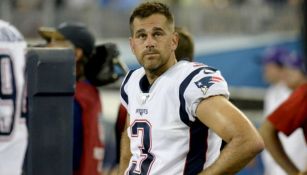 Stephen Grostkowski durante un juego de los Patriots 