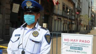 Policía de la CDMX en el Centro Histórico