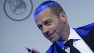 El presidente de la UEFA Aleksander Ceferin durante el congreso de la UEFA