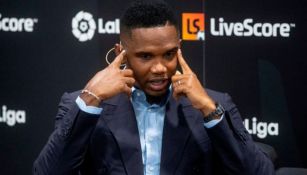 Samuel Eto'o durante un evento de La Liga