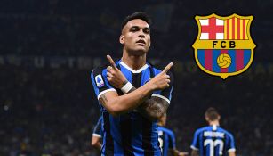 Lautaro, en festejo con Inter 