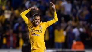 Diego Reyes durante un partido con Tigres