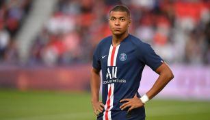 Mbappé en partido con PSG