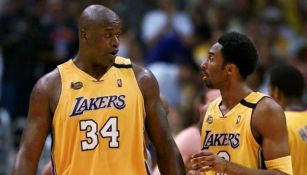 Shaquille O'Neal y Kobe Bryant con los Lakers