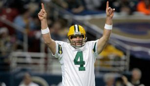Brett Favre durante un partido de los Packers