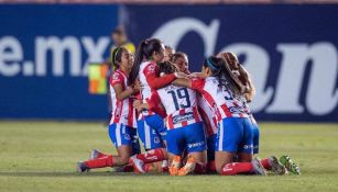 Jugadoras de San Luis, durante un juego