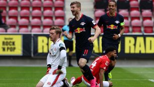 Timo Werner marcó triplete en goleada del Leipzig al Mainz