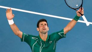 Djokovic celebra en un partido