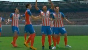 Jugadores del Rebaño celebran un gol 