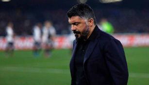 Gattuso se lamenta durante un juego del Napoli