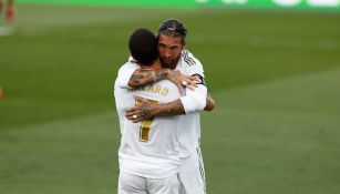 Eden y Ramos después de partido