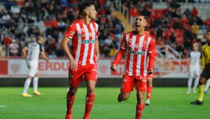 Juan Delgado en festejo de gol