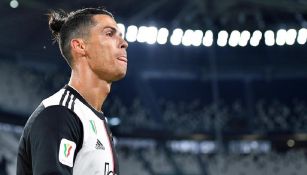 Cristiano Ronaldo durante un partido con Juventus