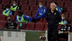 Javier Aguirre durante un partido del Leganés