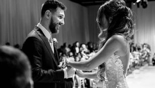 Lionel Messi y Antonela Roccuzzo en su boda