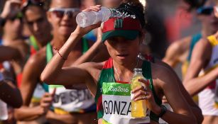 Lupita González, durante una competencia