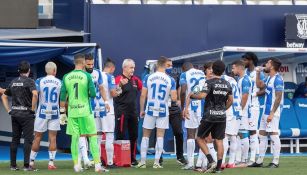 Javier Aguirre durante un partido del Leganés