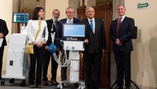 AMLO en conferencia de prensa en el Palacio Nacional