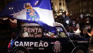 Afición del Porto festeja el campeonato de Liga