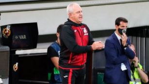 Javier Aguirre durante un partido del Leganés