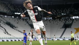 Federico Bernardeschi celebrando su anotación con Juventus