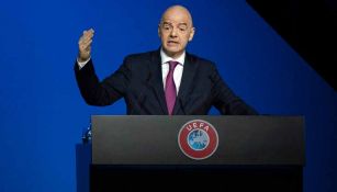 Gianni Infantino, en una conferencia con los medios