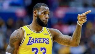 LeBron James en un juego de los Lakers 