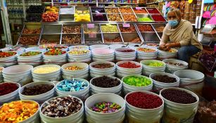 Local de dulces en la Central de Abastos, en CDMX