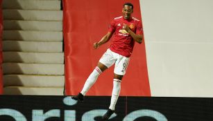 Martial celebra el gol del triunfo