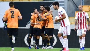 Jiménez y Wolves celebran el gol de la victoria