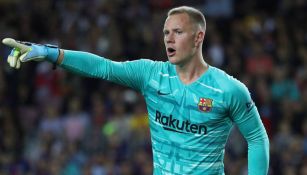 Ter Stegen durante un duelo con el Barcelona en LaLiga 