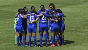 Cruz Azul Femenil antes de un partido