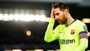 Lionel Messi durante un partido con Barcelona
