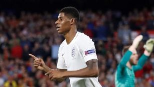 Marcus Rashford durante un partido con Inglaterra