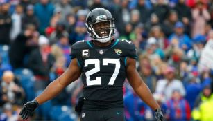 Leonard Fournette durante un partido con Jaguars