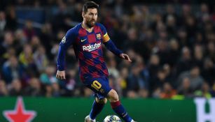 Messi en partido con Barcelona