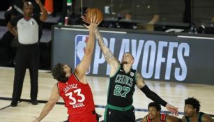 Raptors y Celtics enfrentándose en la burbuja de Orlando 