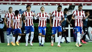 Jugadores del Rebaño en el partido contra Querétaro